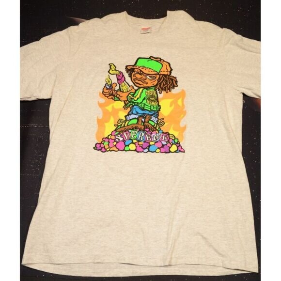 Supreme Other - Supreme Molotov Kid Andy Howell Mens Shirt Heather Grey SS19 Medium Pre Owned